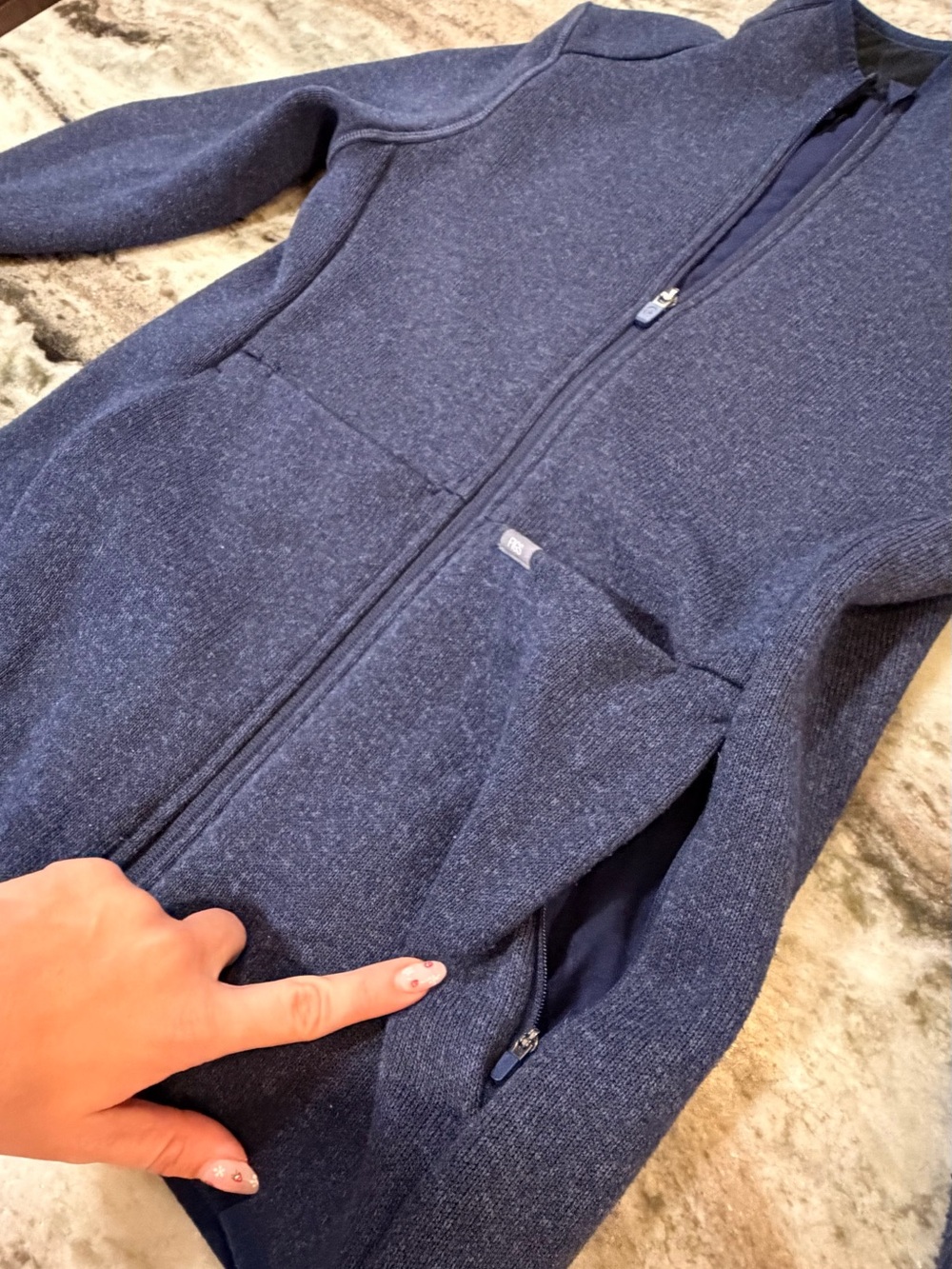 Figs - On-Shift Sweater Knit Jacket (Navy) - Picture 8 of 11